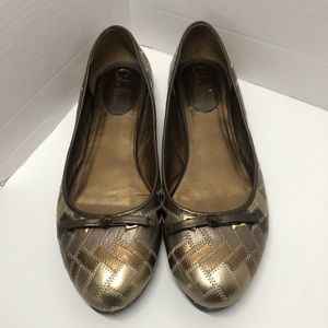 Cole Haan’s Eliza Gold Patch Flats 9.5B